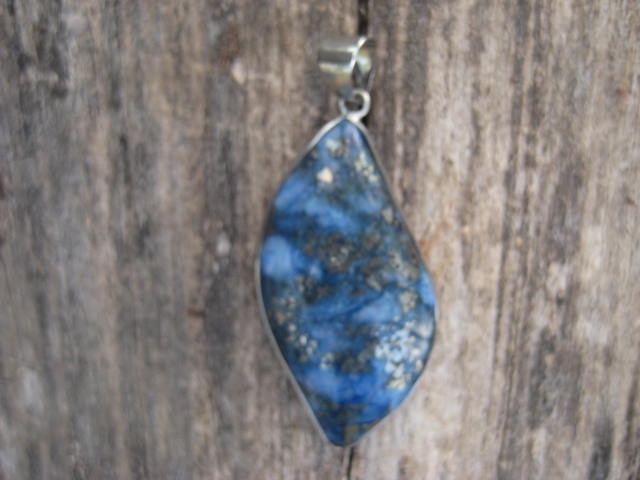Lapis with Pyrite Pendant royal virtues,  inner vision, truthful communications 2657